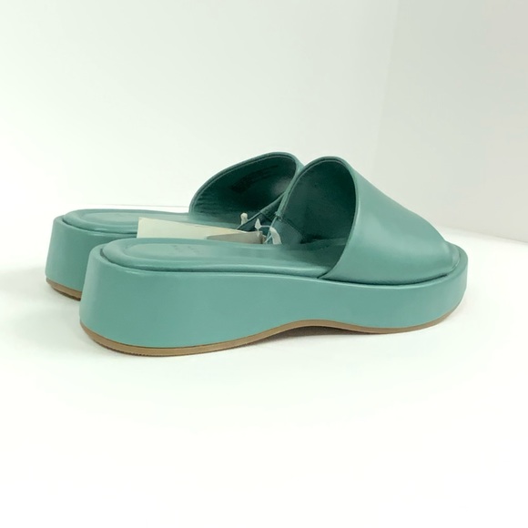 A New Day Women Platform Wedge Sandals Size 7.5 Slip On Green Slide - Picture 10 of 12